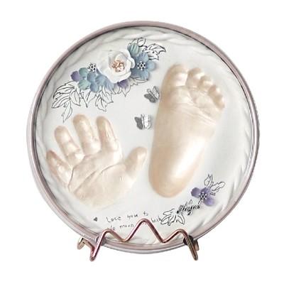 Modern Style Newborn Baby Keepsake Tin Kit For Kids Hand / Footprint Mental