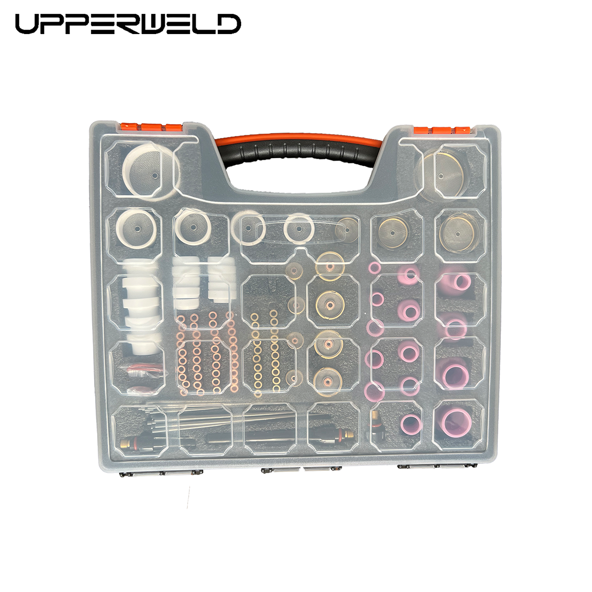 TIG Welding Torch Set with Gas Lens Alumina Nozzle Tungsten Electrode and Collet Body