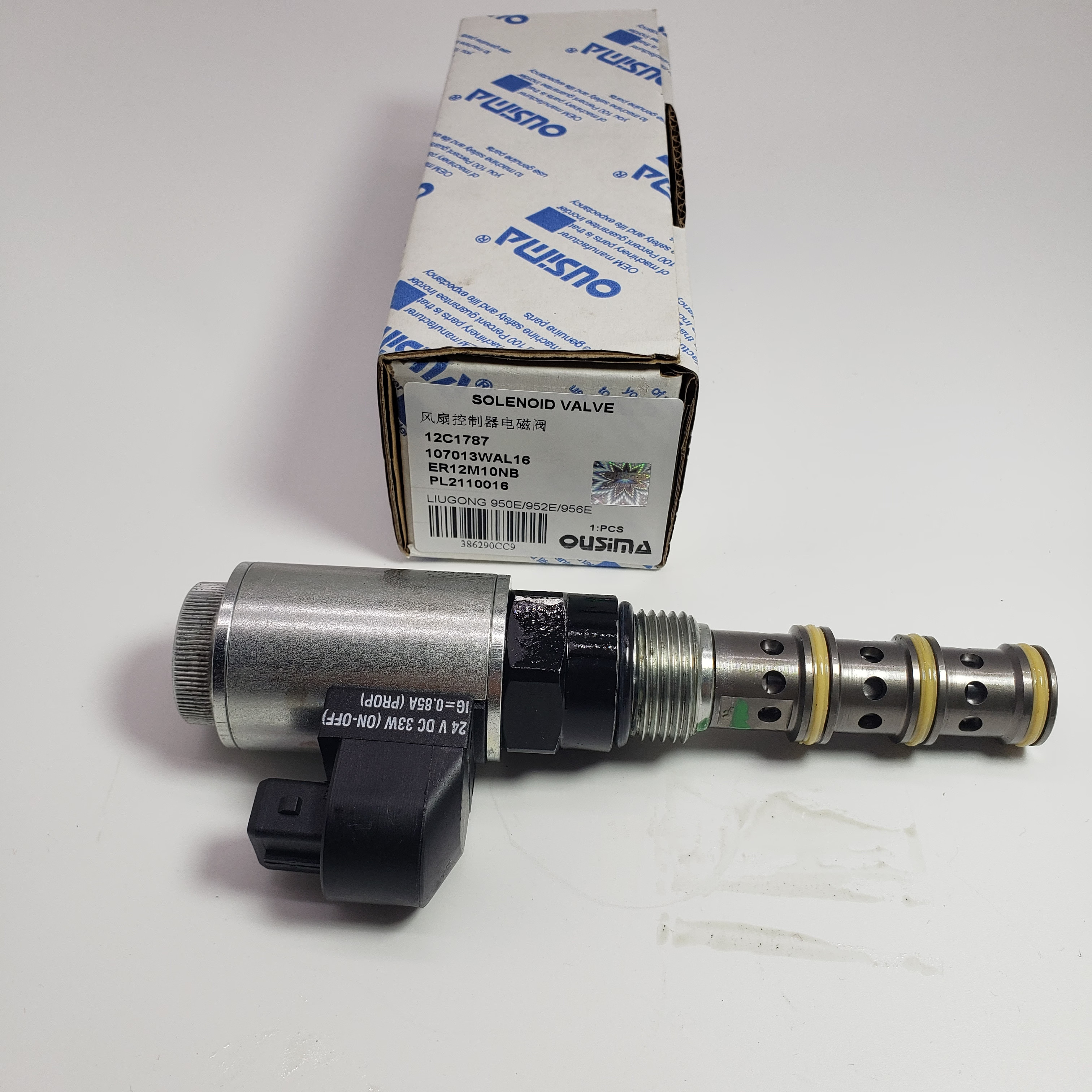 Solenoid Valve 12C1787 107013WAL16 ER12M10NB PL2110016 For LIUGONG 950E 952E 956E