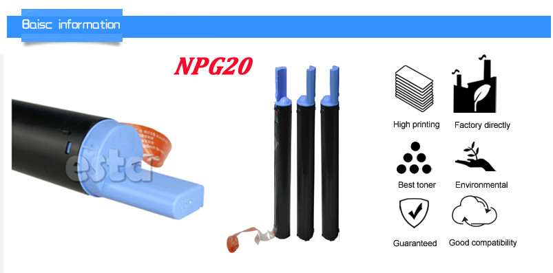 Black Copier Toner Npg 20 Use for Canon IR1600 / 1610 / 1620 / 2000 / 2010
