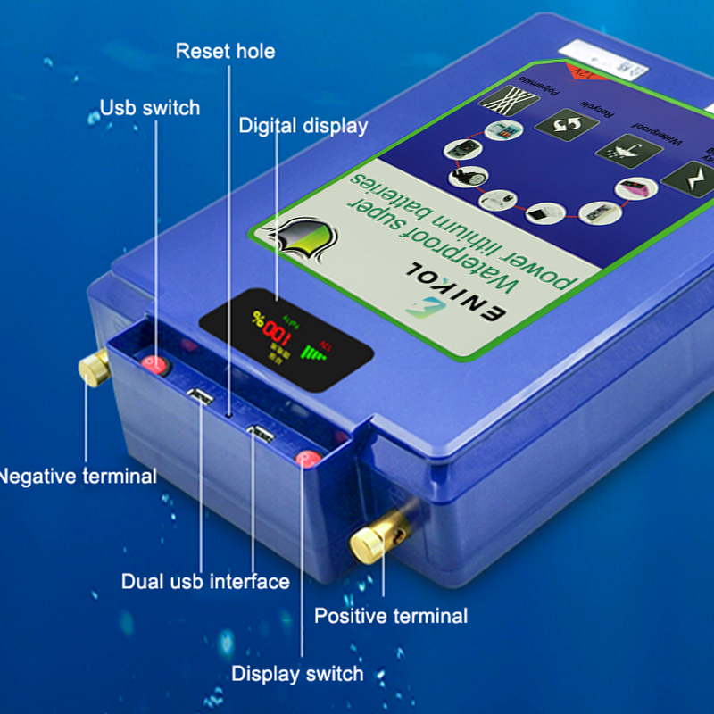 Lithium Ion 12V Deep Cycle Gel Battery 50ah 80ah Camping Storage Battery