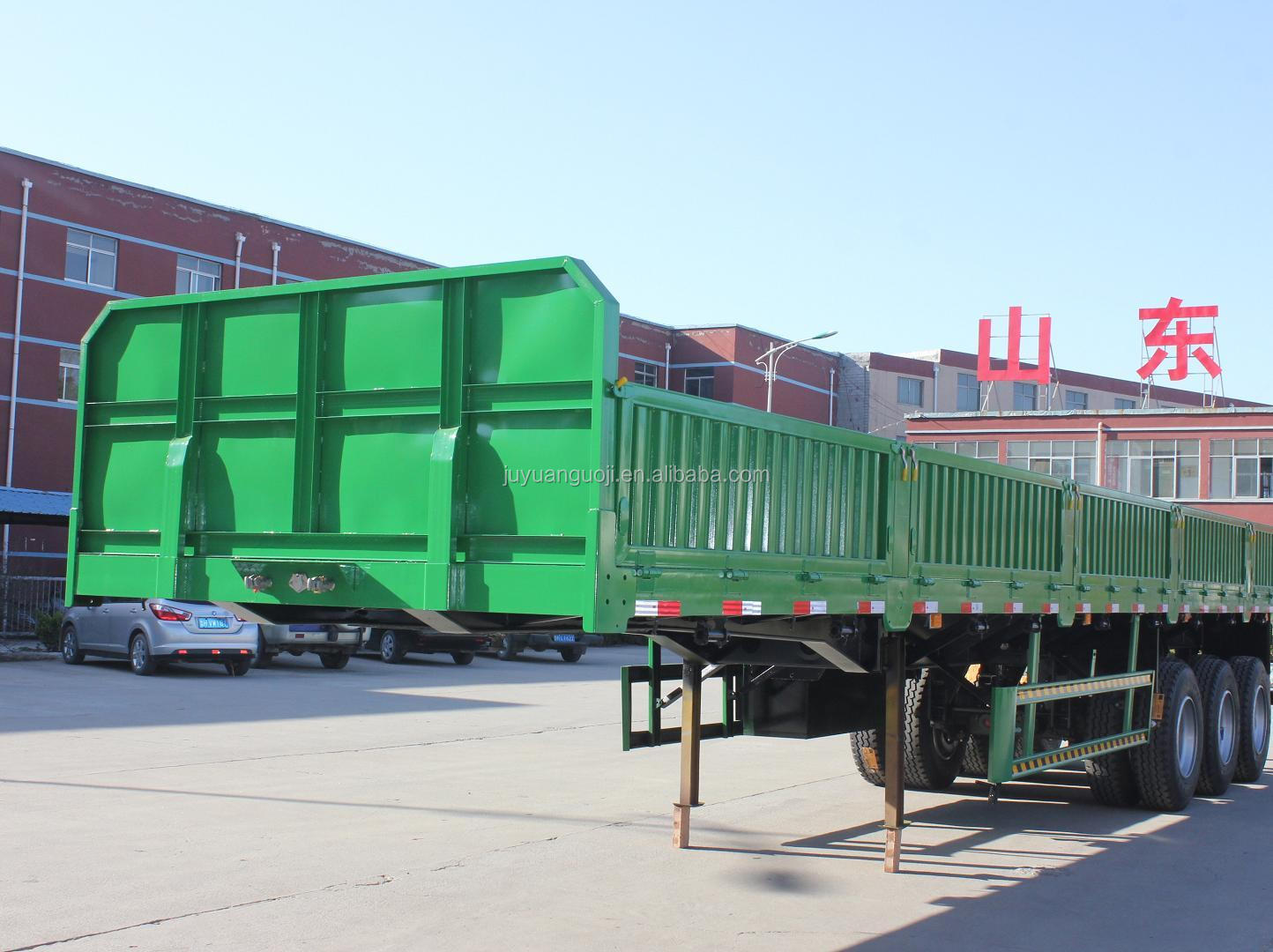 3 Axles 40t Bulk Cargo Semi Trailer with Side Wall As Per Client's Specifications