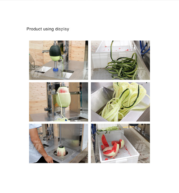 0.75KW 380V Multifunctional cantaloupe and wax gourd peeler Peeling and flapping machine
