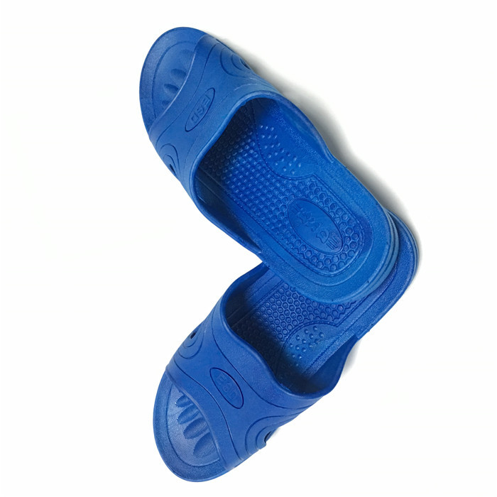 ESD Slipper Cross Type ESD Safety Shoes SPU Material Color Blue For Cleanroom