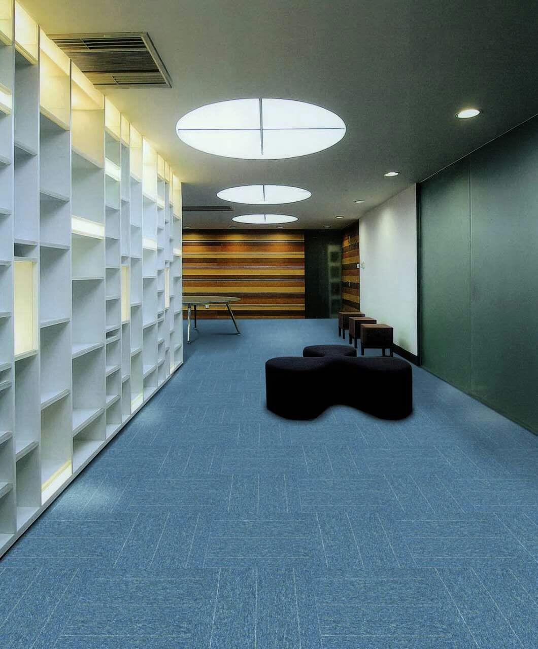 100% Pp Loop Pile Carpet Tiles Bitumen Backing ISO Certicified For Coffee Shop