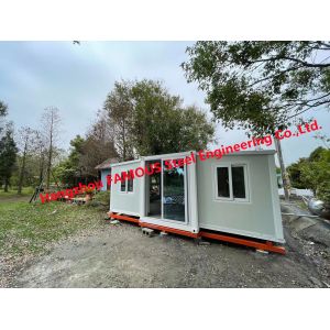 20ft Steel Structures Folding Living Prefab Modular Homes Portable Stackable