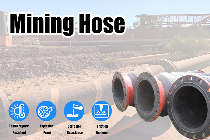 8'' Ore Transfer Hose Multi Layer Rubber Structure Enhanced Impact Vibration Absorption