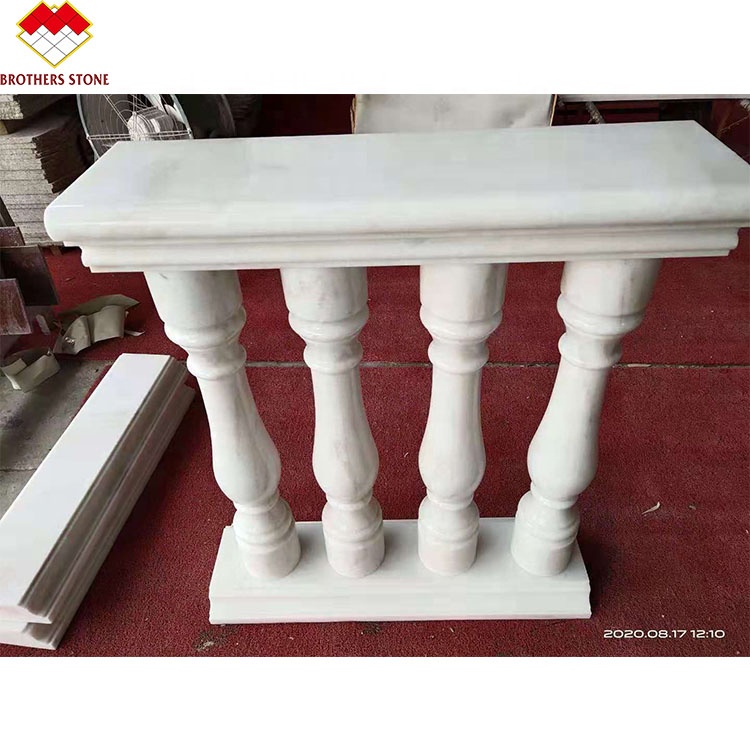 White Onyx Marble Stone Stair Handrail Customized for Villa and House Decorative Baluster