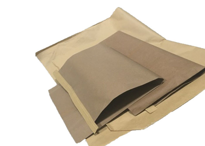 Food Grade Multiwall Kraft Paper Bags Coffee Package Brown Color With Open Mouth
