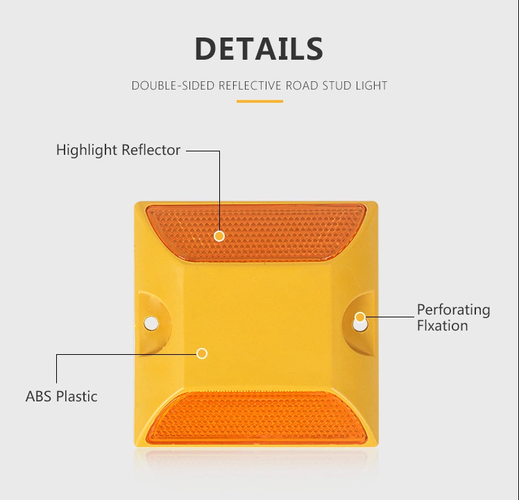 High Reflective Plastic Road Stud Red Cat Eye Road Reflector for Road Safety Measures
