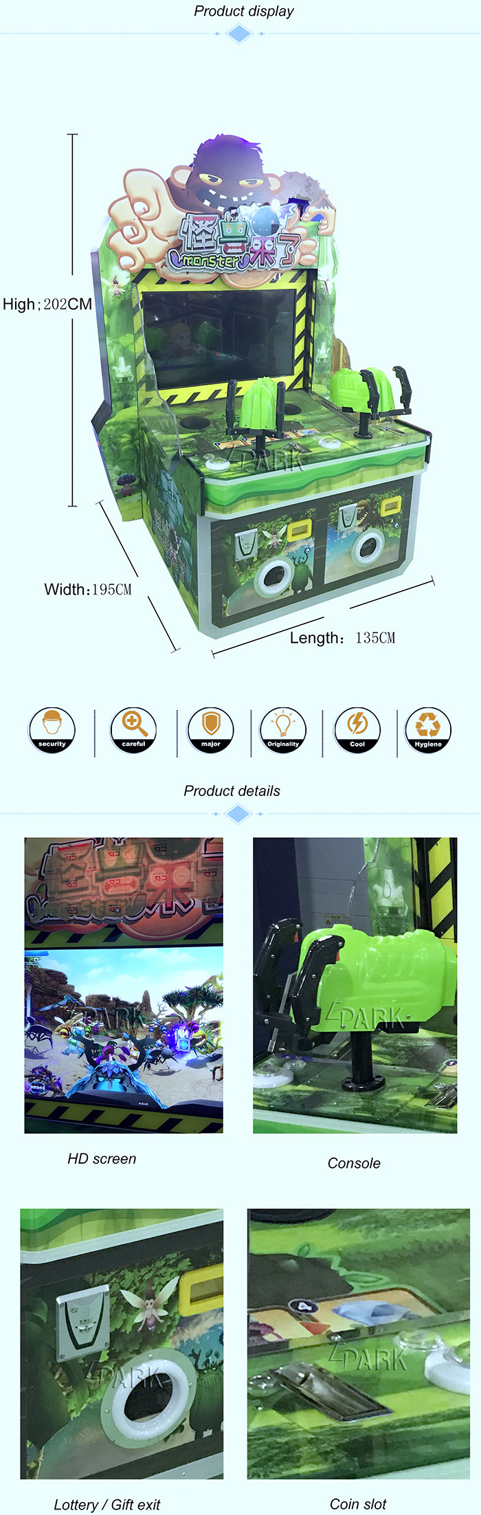 Monsters Coming ticket redemption machine arcade video game machines
