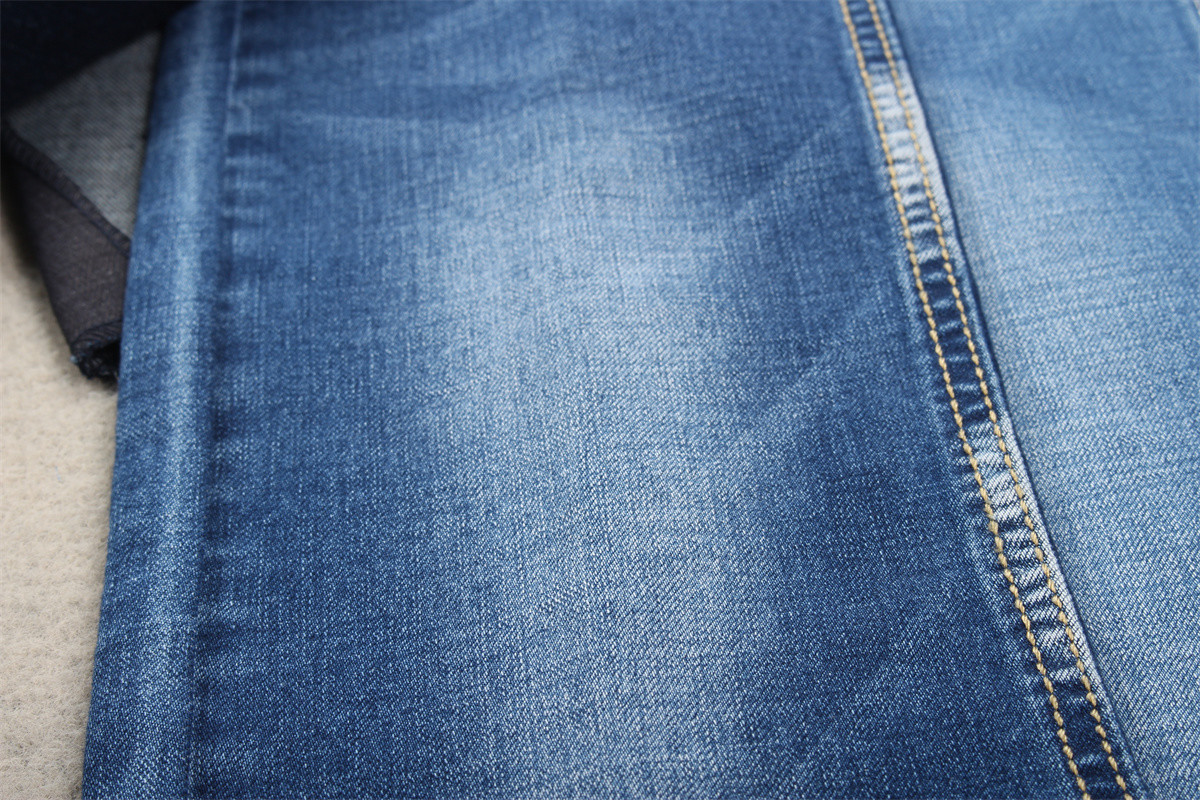 10.6Oz Cotton Polyester Spandex Denim Fabric 160cm Full Width