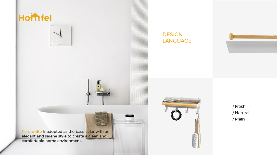 Wall Mounted Type Household Magnetic Attraction Shower Rack No Drilling Bathroom Hook