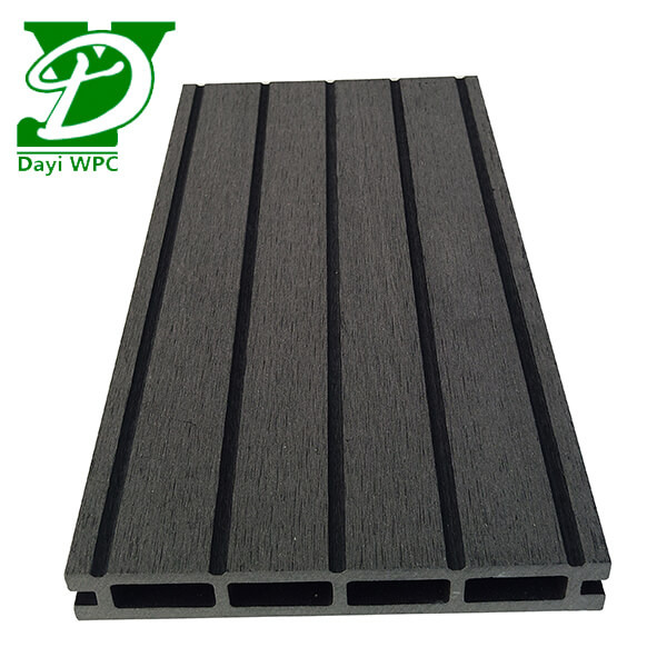 Modern Waterproof Hollow WPC Composite Decking Above 18mm Thickness