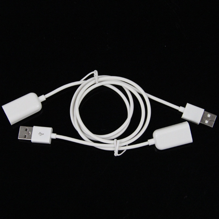 High Quality 1M White Male to Female USB 2.0 Type A Extension Data Charger Cable for Computer Furniture Bags