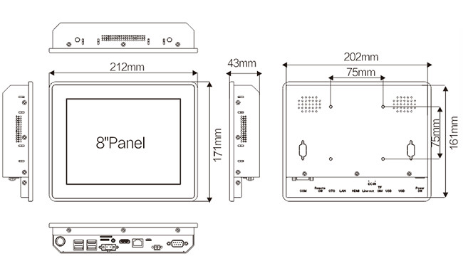 Darveen 1.8 GHz Android Touch Panel PC , Capacitive All In One Android Computer