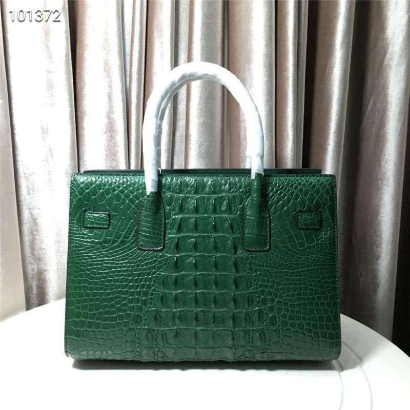 Genuine Alligator Skin Women Totes Purse Authentic Crocodile Leather Lady Top-handle Handbag Female Large Shoulder Bag