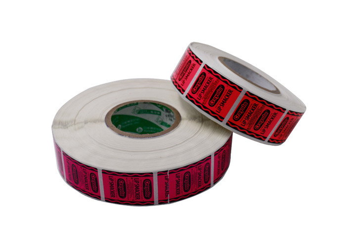 Hard - Wearing Custom Adhesive Labels Pink Color Non Toxic For Lip Balm