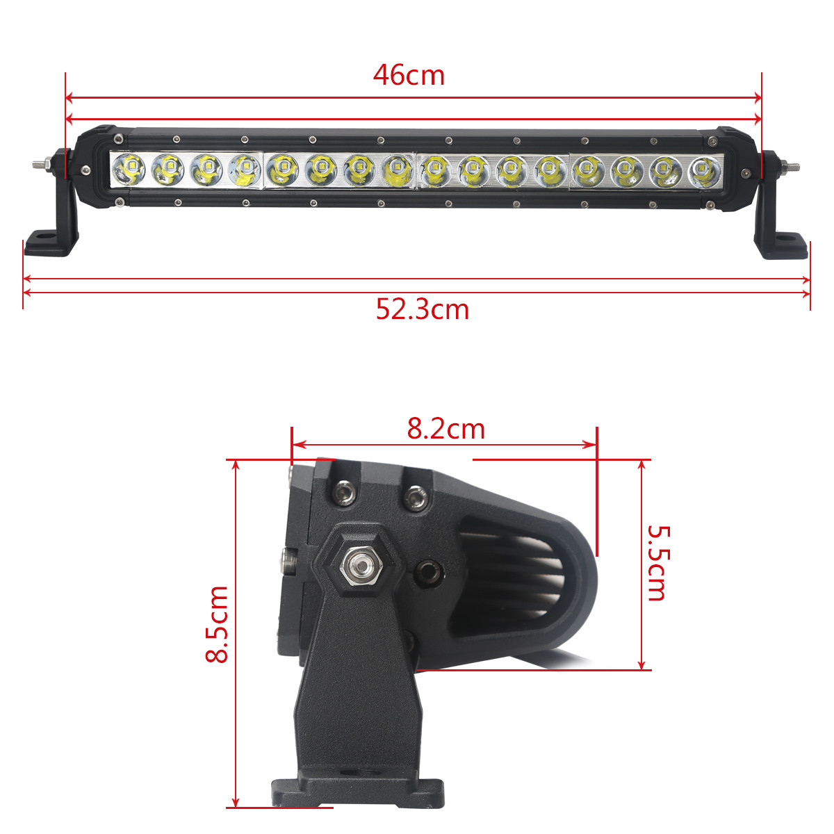 F Style 80W 5W CREE LED LIGHT BAR 6000K 10-30V Spot beam, Flood Beam, Combo Beam