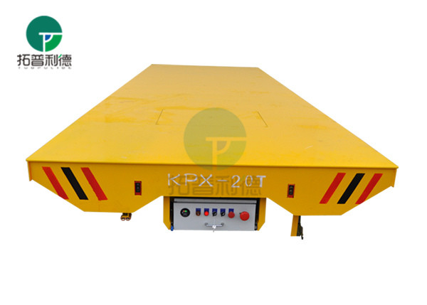 Electric Flatbed Battery Operated Machine Parts Handling Cart On Rail