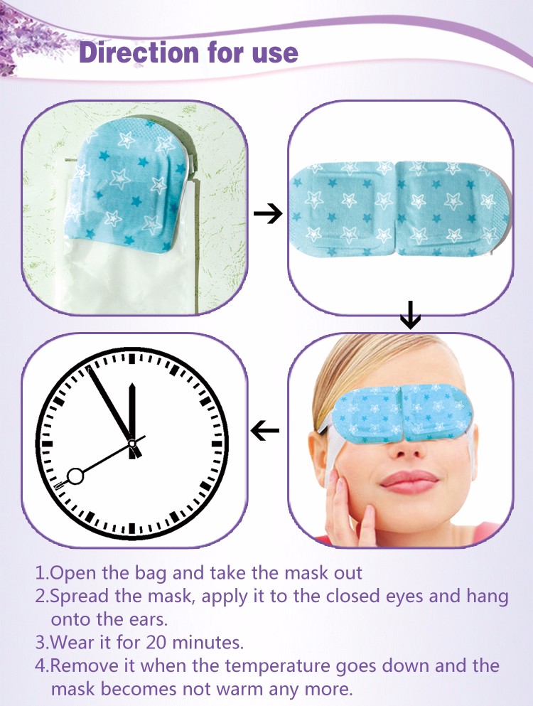 Disposable Hot Steam Warm Spa Patch Self-heating Eye Mask for Eye