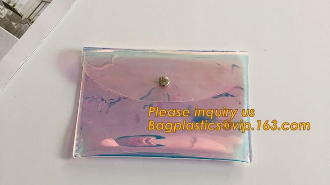 Plastic Bag OEM Custom PVC Loop Handle Image Printed Plastic Shopping Bag,Promotional Clear Waterproof Plastic Cosmetic