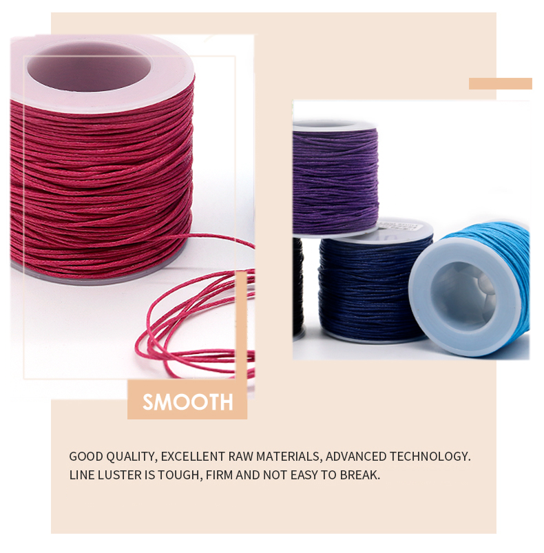 Customized Handmade Rope Bracelet Materials 1mm Braided Rope Rich in Colour Jade Thread