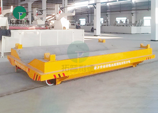 Steel Plant Heavy Duty Transfer Railway Electrical Battery Flat Cart