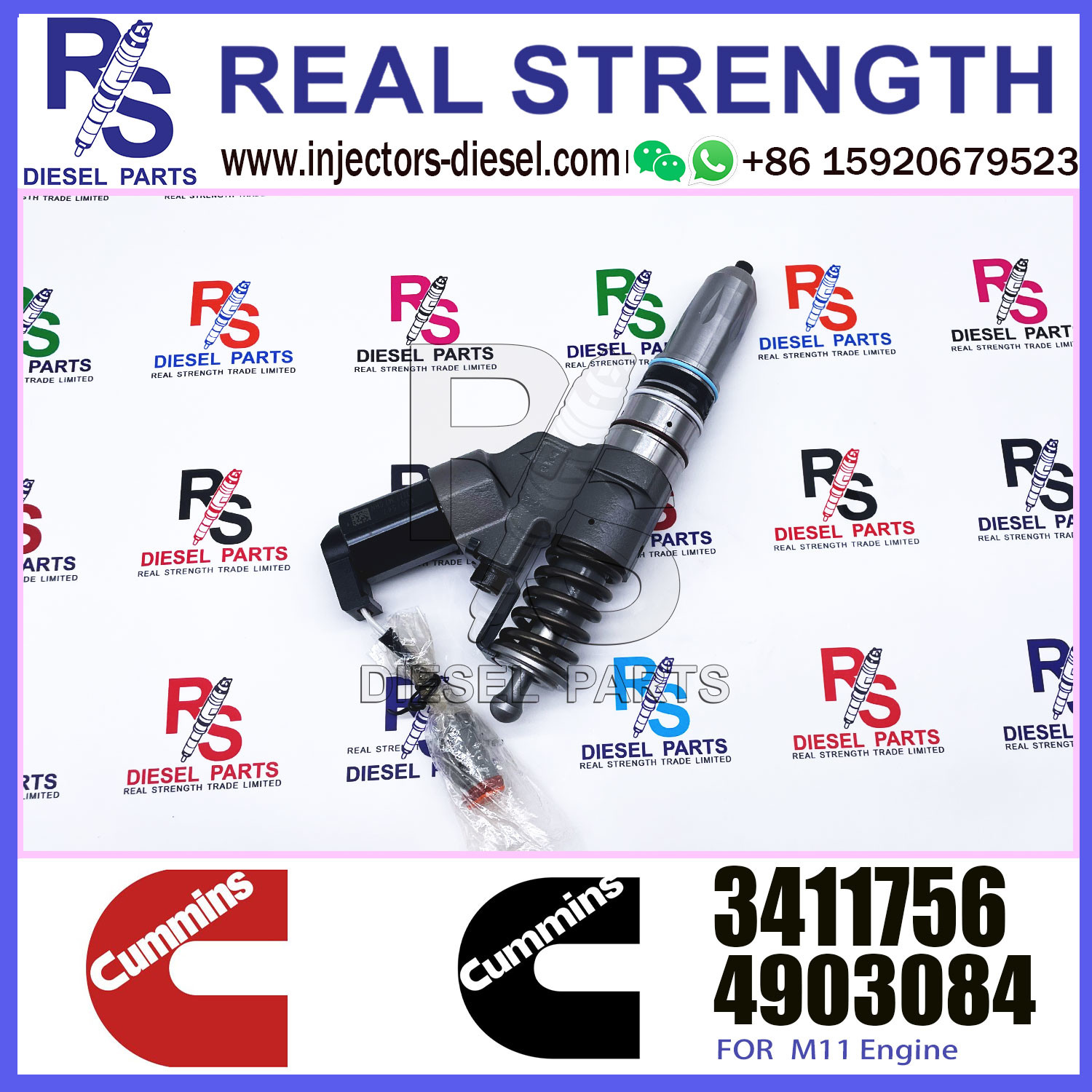3411756 3083849 Cummins ISM11 QSM11 diesel engine parts fuel injector 3083849 3411756