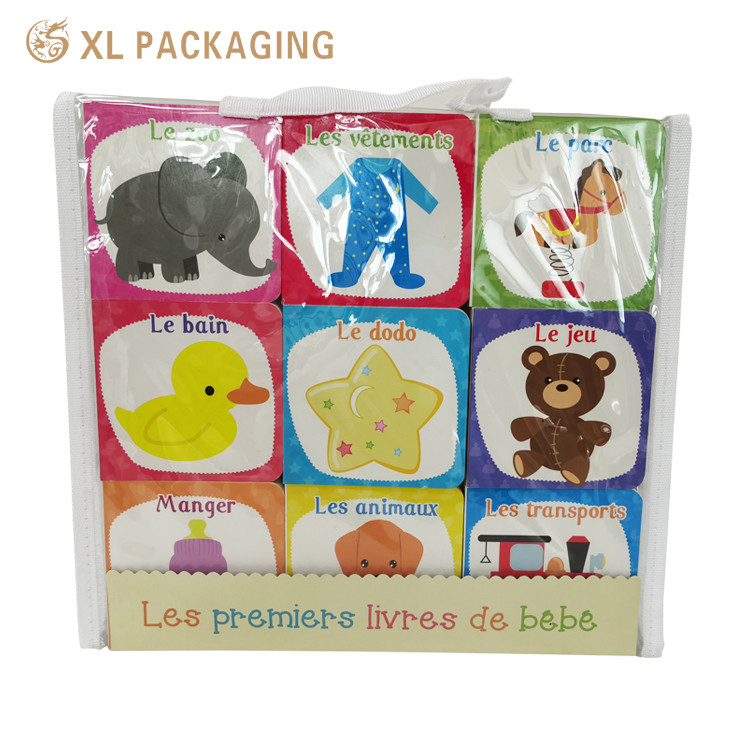 A Set Of Children English Book 9pcs Small Cognitive Paper Book Custom Printed