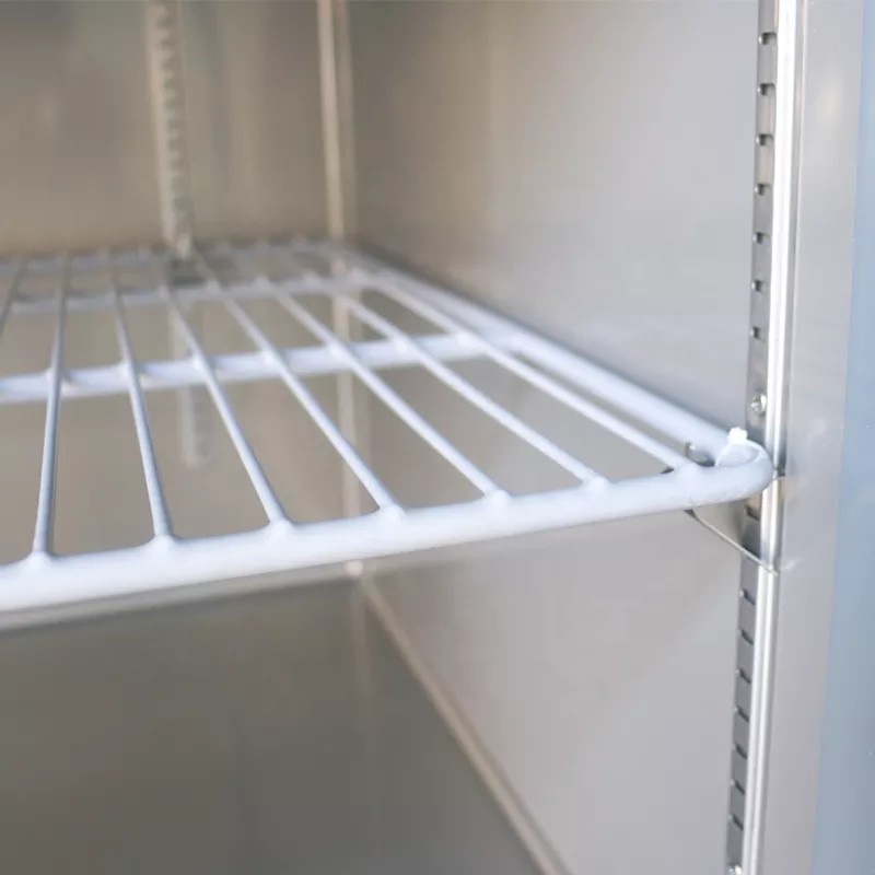 0.3kw 2 Door Commercial Upright Freezer Stainless Steel 15 Trays For Commercial Hotel Kitchen