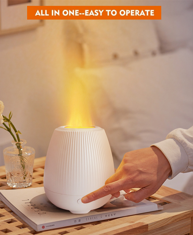 OEM Essential Oil Flame Aroma Diffuser Ultrasonic With 200ml Water Tank