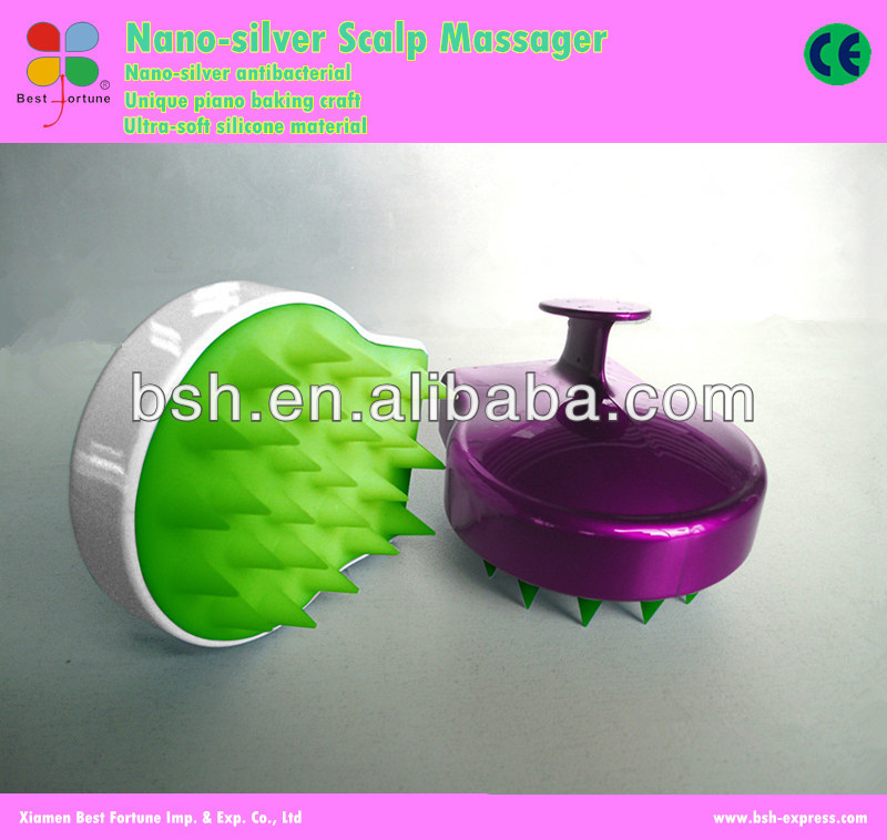 Nano Silver Head Hair Massage Brush , Electric Scalp Massager For Hair Growth