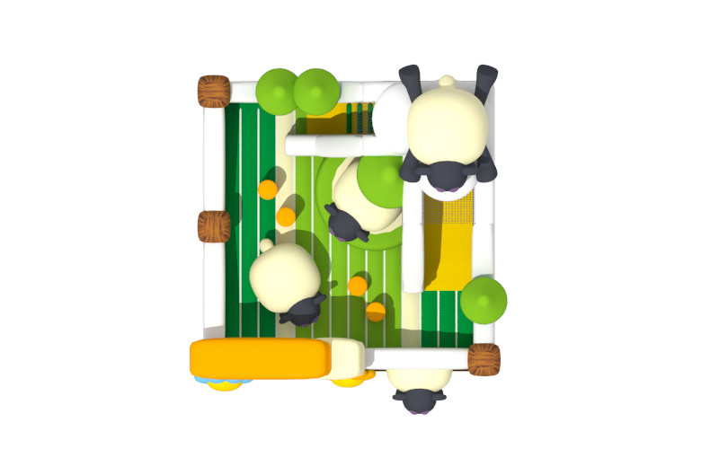 Children Inflatable Fun City Attractive Sheep Theme Inflatable Outside Amusing Playground