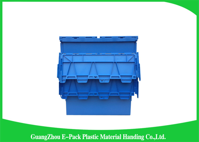 Industrial Storage Plastic Attached Lid Containers For Transportation And Logistics