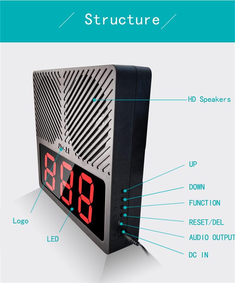 new arrival restaurant wireless queue number calling system