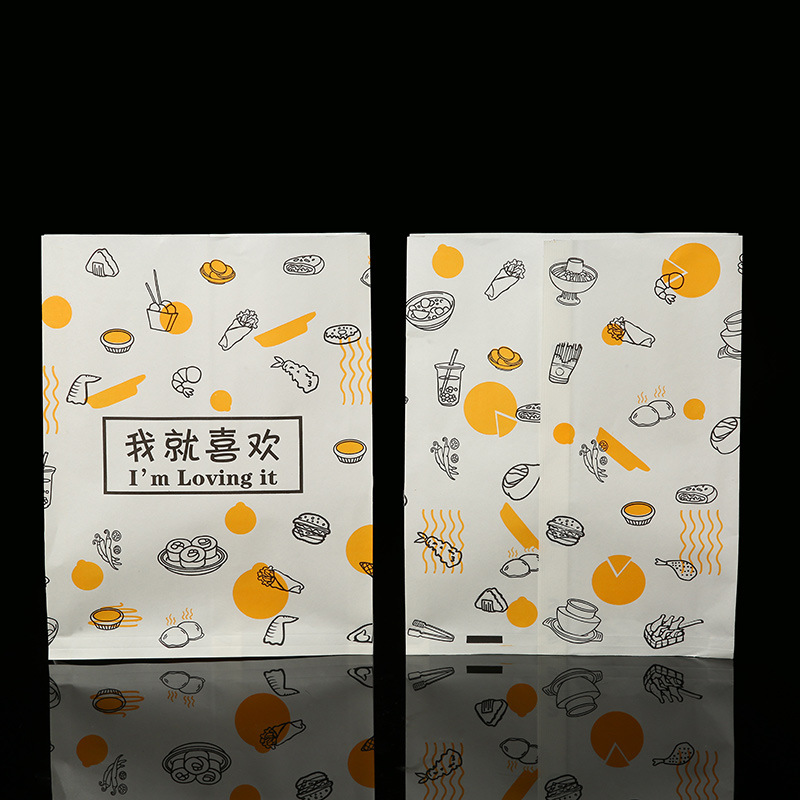 Oil Proof Food Grade Bbq Kraft Paper Bag With Your Own Logo Print For OLIVE OIL Style