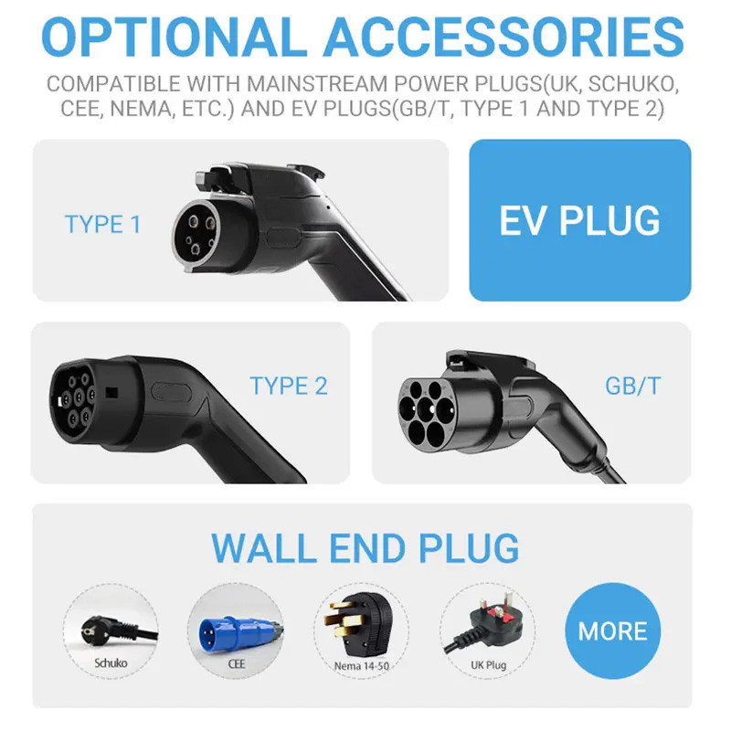 portable ev charger three phase 11kw 16A CEE plug OEM ODM moveable ev charger