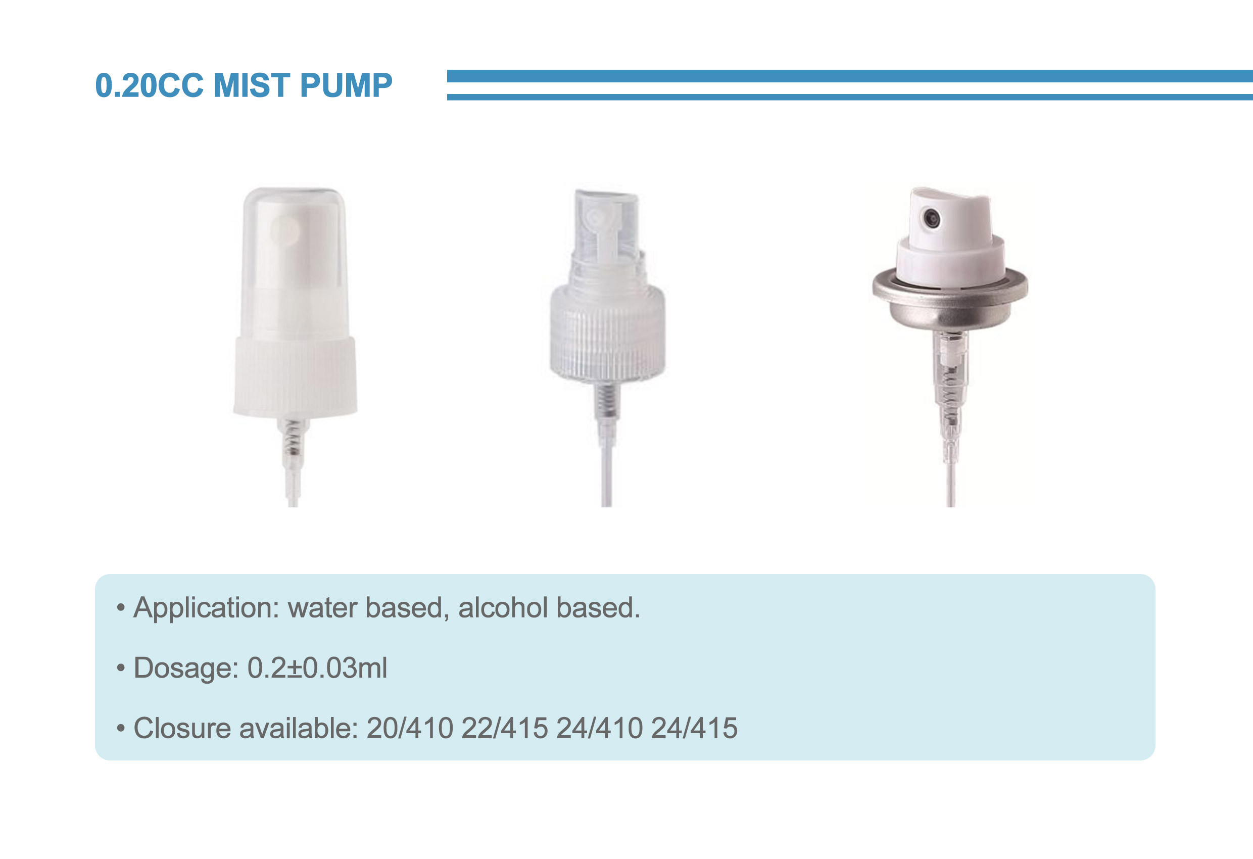 Premium 0.2cc Mist Pump for Precise Spraying - Ideal for Cosmetic and Household Products