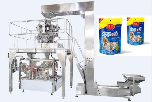 Fully Automated Food Packaging Machine Rotary Premade / Doypack Packaging