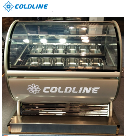 R290 Refrigerant Glass Door Upright Ice Cream Freezer 450L