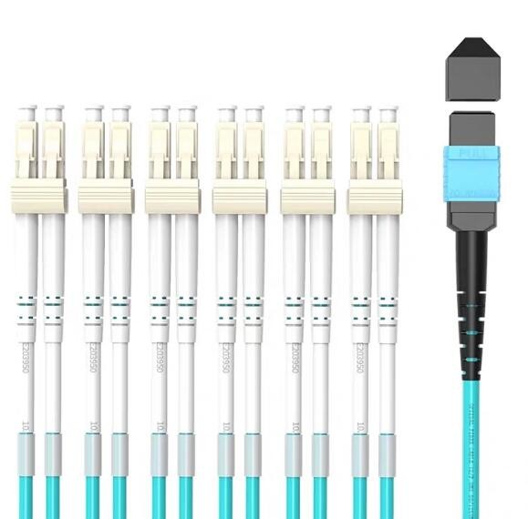 MPO - LC Om3 8 Core 40G Fiber Breakout Cable