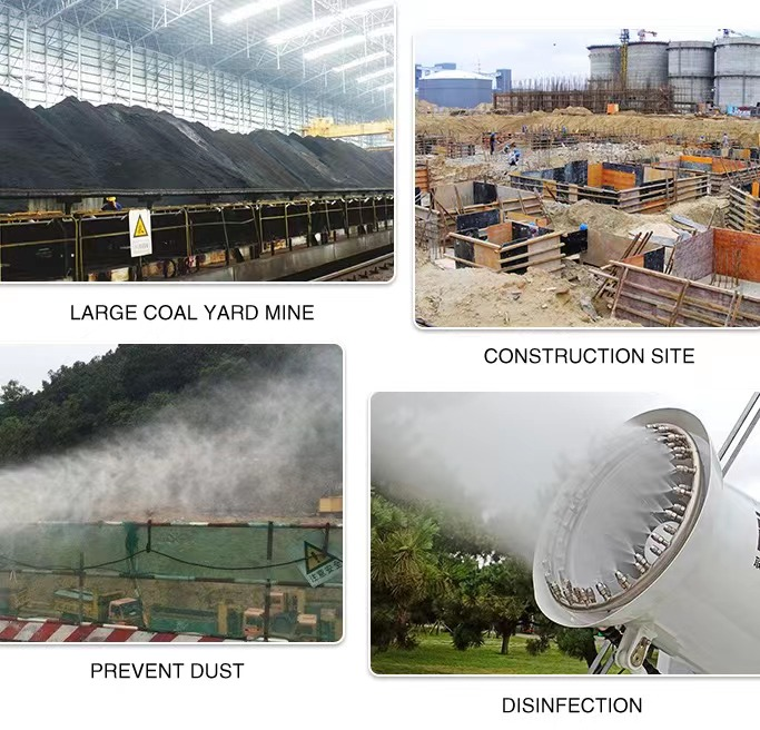 Dust Suppression Mobile Trolley Fog Cannon Sprayer Multifunctional