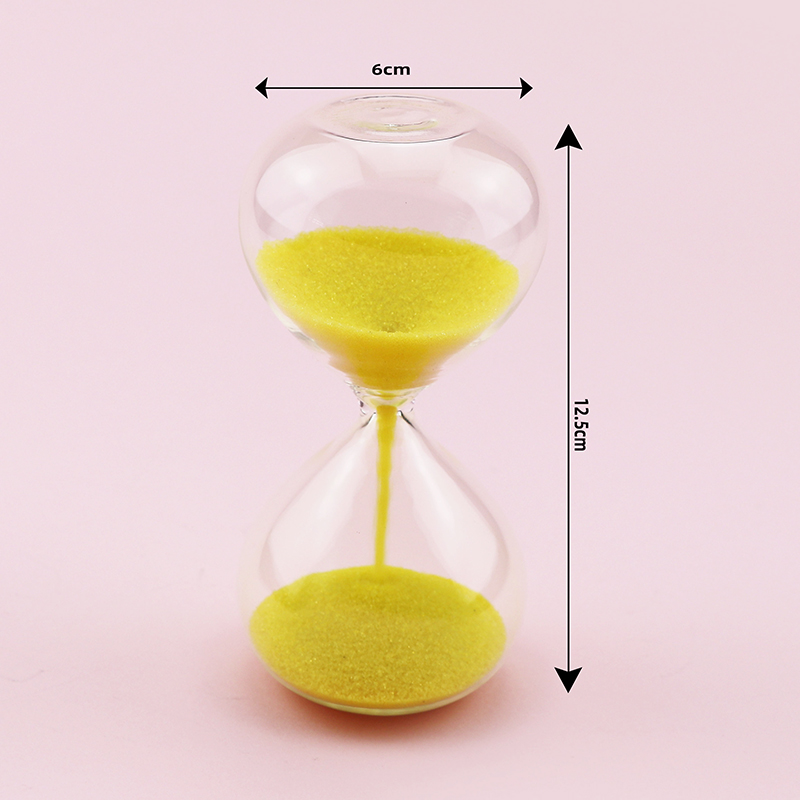 Flat Glass Sand Hourglass Timer Logo Customized Contemporary Style