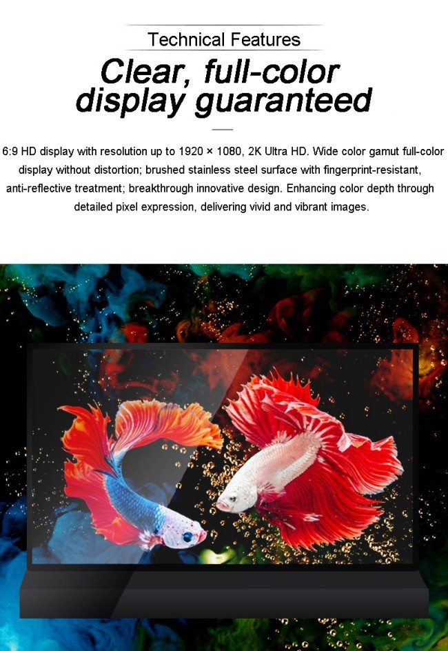 4K Ultra HD Resolution Transparent OLED Screen Digital Signage and Display with Pen/Finger Touch Writing Method 30 Inch