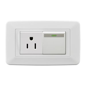 Durable And Safe Single Switch Socket , White Electrical Sockets And Switches