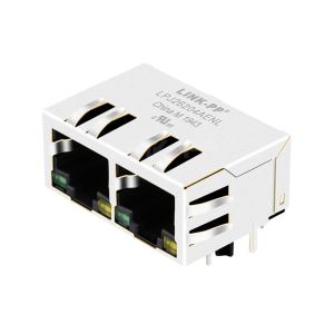  Belfuse SI-60159-F Compatible LINK-PP LPJ26204AENL 10/100 Base-T Tab Down Green/Yellow LED 1x2 Port Ethernet Connector Modules Manufactures