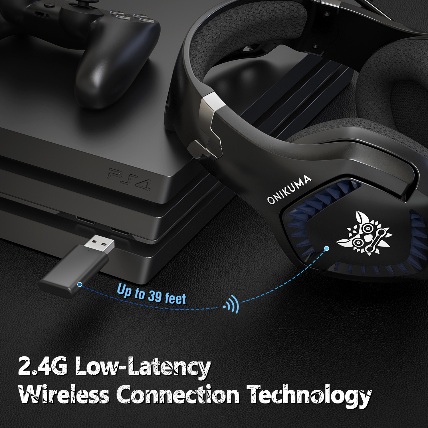 117dB 2.2kohm Onikuma K1pro 2.4G Gaming Headset