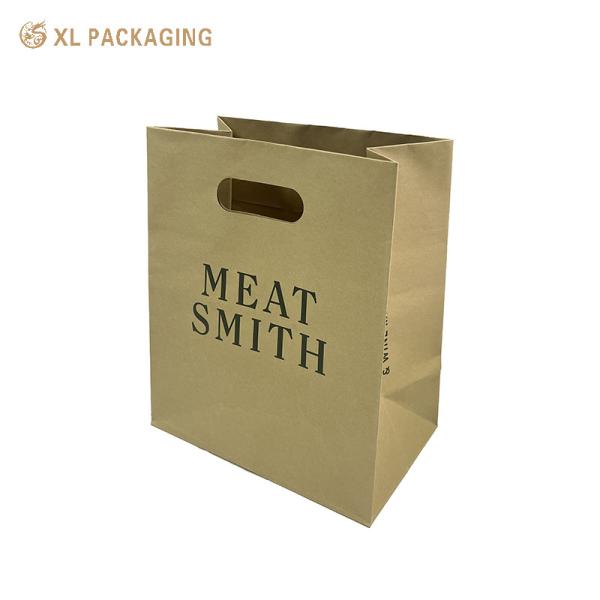 Quality Wholesale Custom Brown Kraft Disposable Paper Bag For Food Packaging Takeaway With Handle for sale
