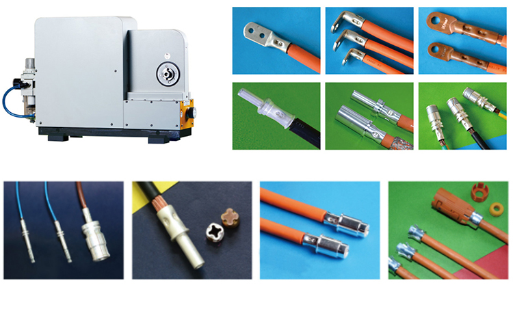 75KG Pneumatic Terminal Crimping Machine for 2-35mm2 Copper Nose Aviation Terminals